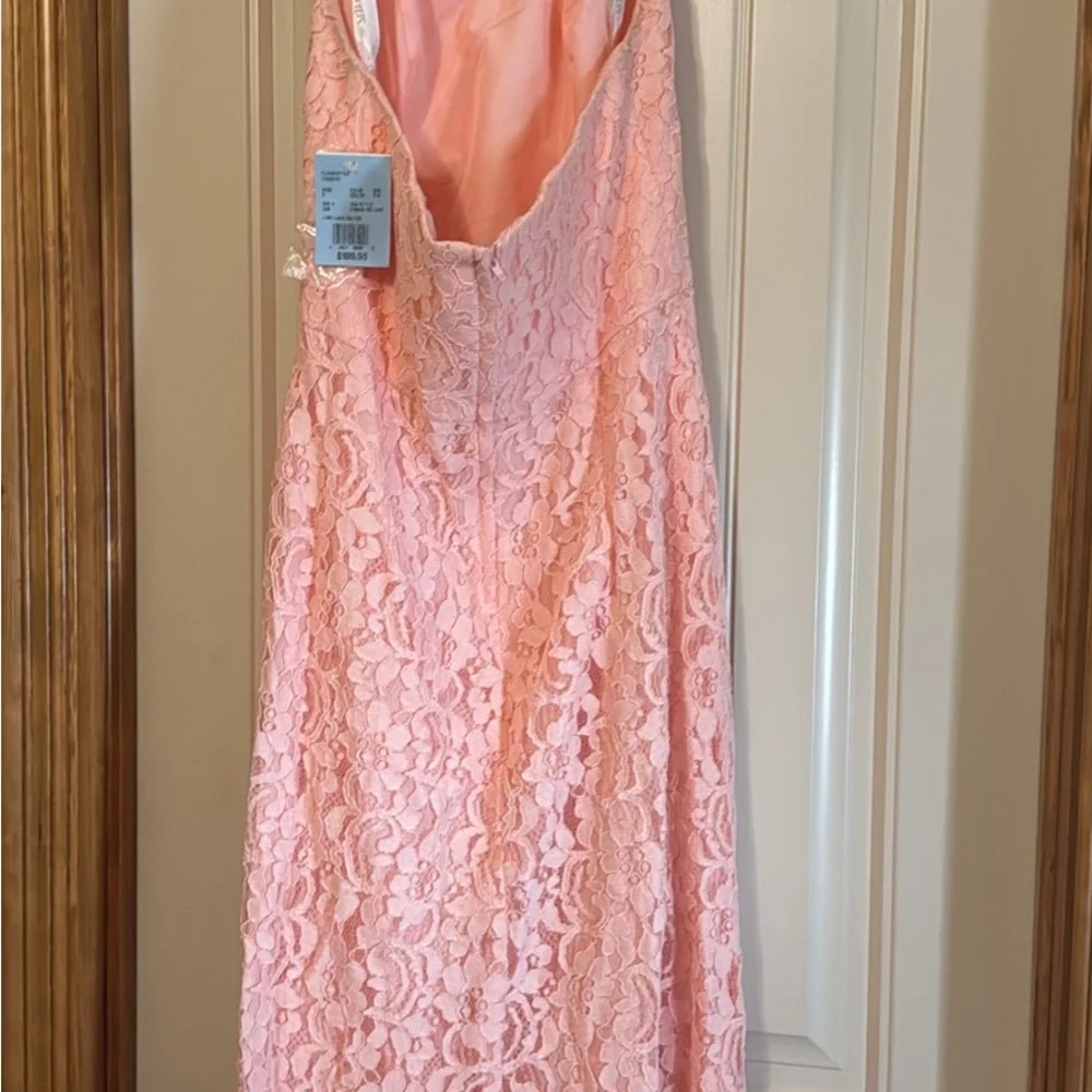 Elegant Pink Lace Gown - Picture 2 of 4
